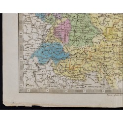 Gravure de 1845 - Carte de l'Allemagne - Autriche - 4