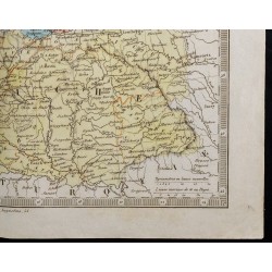 Gravure de 1845 - Carte de l'Allemagne - Autriche - 5