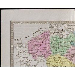 Gravure de 1845 - Carte de la Belgique - 2