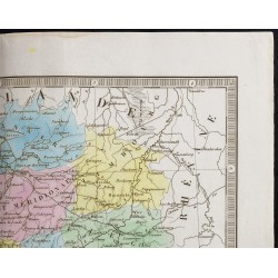 Gravure de 1845 - Carte de la Belgique - 3