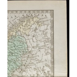Gravure de 1845 - Carte de la Suède et Danemark - 3