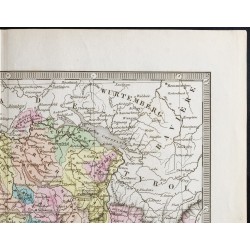 Gravure de 1845 - Carte de la Suisse - 3