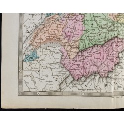 Gravure de 1845 - Carte de la Suisse - 4