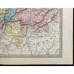 Gravure de 1845 - Carte de la Suisse - 5