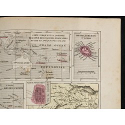 Gravure de 1855 - Carte des Colonies d'Afrique et d'Océanie - 3