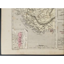 Gravure de 1855 - Carte des Colonies d'Afrique et d'Océanie - 4
