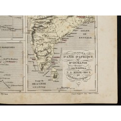 Gravure de 1855 - Carte des Colonies d'Afrique et d'Océanie - 5