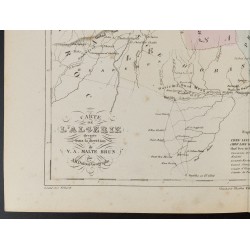 Gravure de 1855 - Carte de l'Algérie - 4