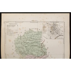 Gravure de 1855 - Carte du département de la Haute-Vienne - 2