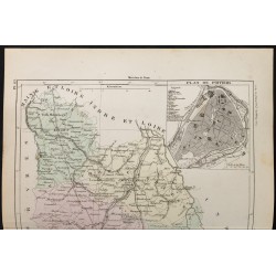 Gravure de 1855 - Carte du département de la Vienne - 2