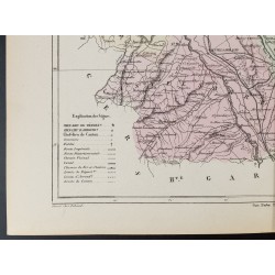 Gravure de 1855 - Carte du département du Tarn et Garonne - 4