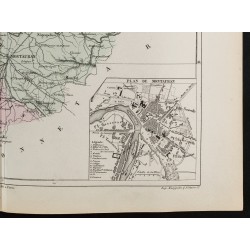 Gravure de 1855 - Carte du département du Tarn et Garonne - 5