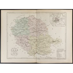 Gravure de 1855 - Carte du département du Tarn - 1