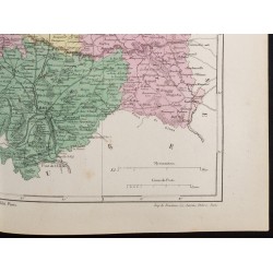 Gravure de 1855 - Carte du département de la Seine Maritime (Inférieure) - 5