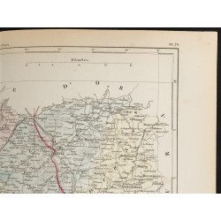 Gravure de 1855 - Carte du département de la Saone et Loire - 3