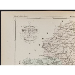 Gravure de 1855 - Carte du département de Haute-Saône - 2