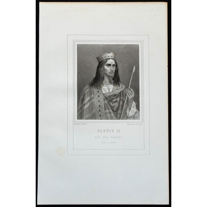 1850ca - Portrait de Clovis II le Fainéant 