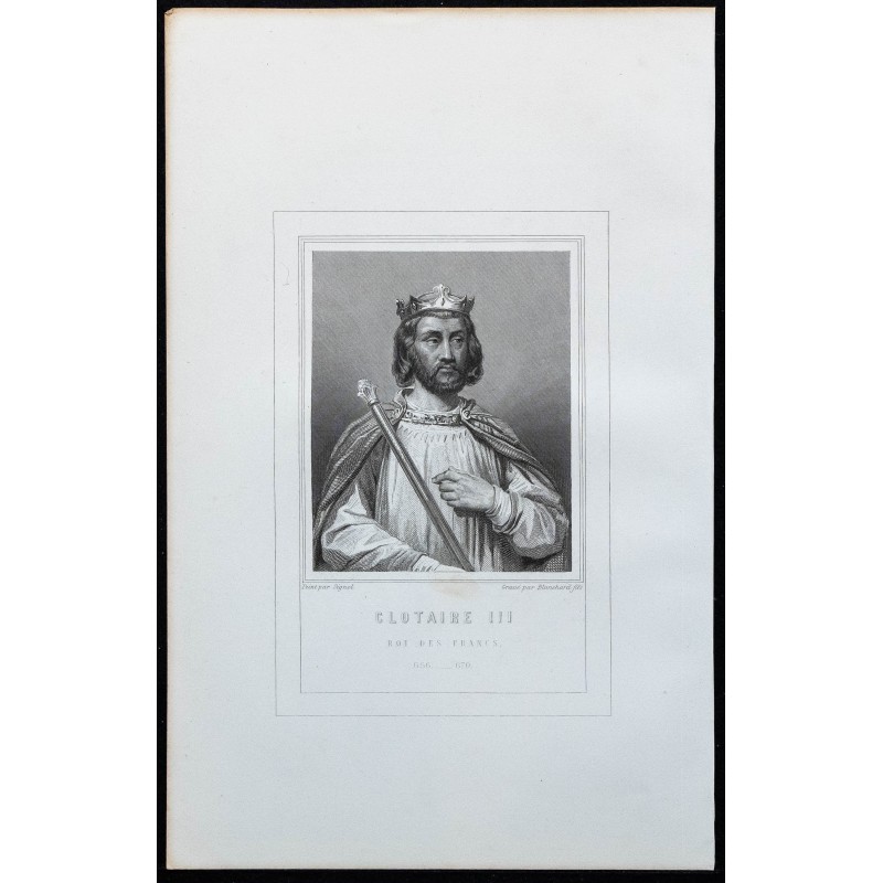 1850ca - Portrait de Clotaire III, le jeune 