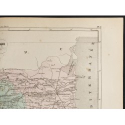 Gravure de 1855 - Carte du département des Pyrénées Orientales - 3