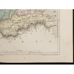 Gravure de 1855 - Carte du département des Pyrénées Orientales - 5