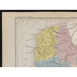 Gravure de 1855 - Carte du département du Pas de Calais - 2