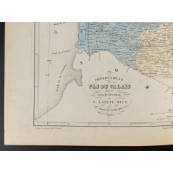 Gravure de 1855 - Carte du département du Pas de Calais - 4