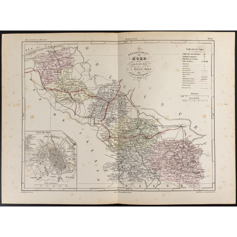 1855 Carte du département du Nord