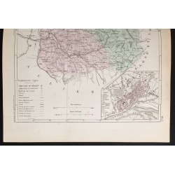 Gravure de 1855 - Carte du département de la Nièvre - 3
