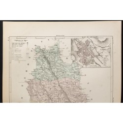 Gravure de 1855 - Carte du département de la Meuse - 2