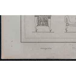 1839 -  Meubles égyptiens et sièges 