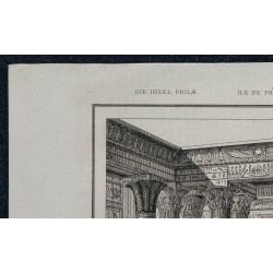 1839 - Portique du grand Temple sur l'île de Philæ 