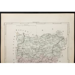 Gravure de 1855 - Carte du département de la Mayenne - 2