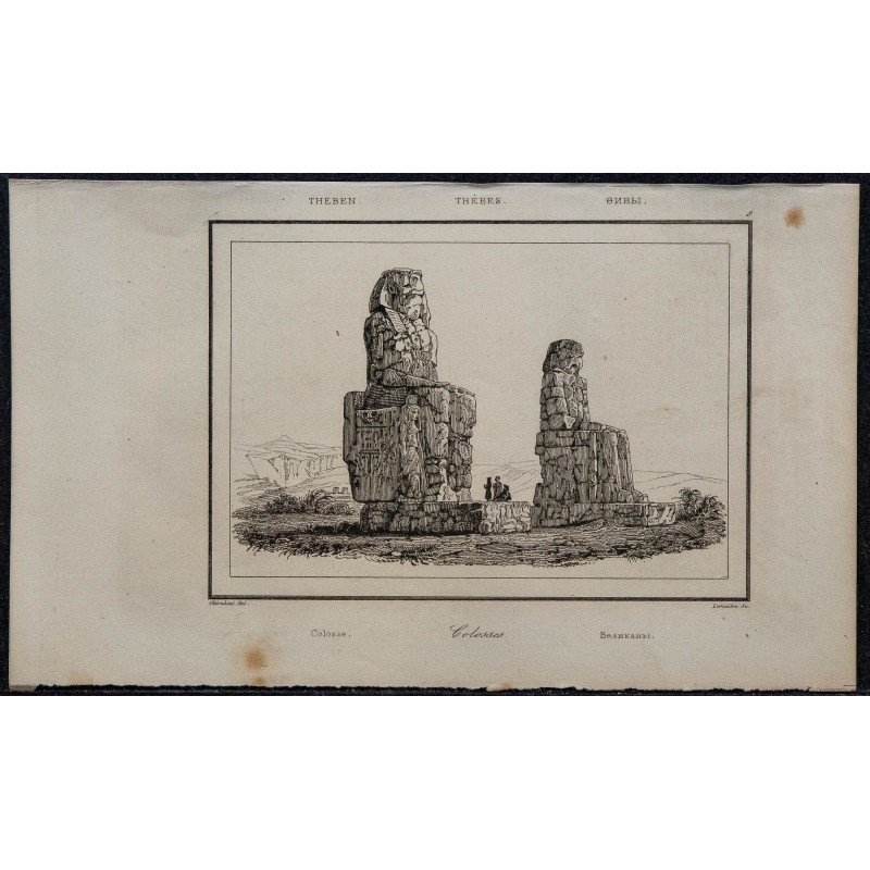 1839 - Colosses de Memnon (Thèbes) 1839 - Colosses de Memnon (Thèbes)