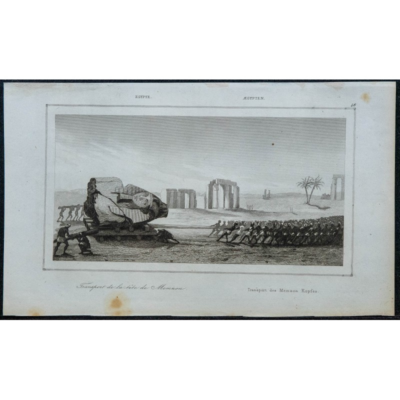 1839 - Transport de la tête de Memnon (Jeune Memnon) 1839 - Transport de la tête de Memnon (Jeune Memnon)