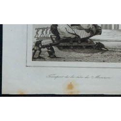 1839 - Transport de la tête de Memnon (Jeune Memnon) 