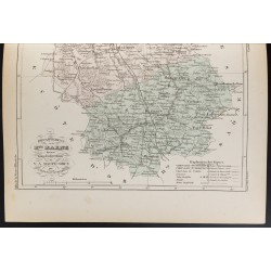 Gravure de 1855 - Carte du département de la Haute-Marne - 3