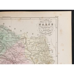 Gravure de 1855 - Carte du département de la Marne - 3
