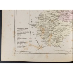 Gravure de 1855 - Carte du département de la Marne - 4