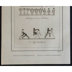 1839 - Transport d'un Colosse et Gymnastique 