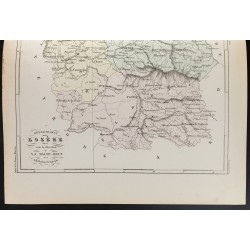Gravure de 1855 - Carte du département de Lozère - 3
