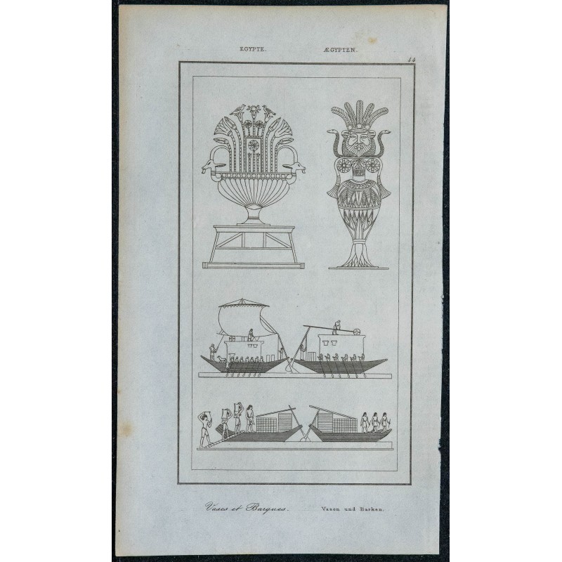 1839 - Vases et Barques égyptiennes 1839 - Vases et Barques égyptiennes