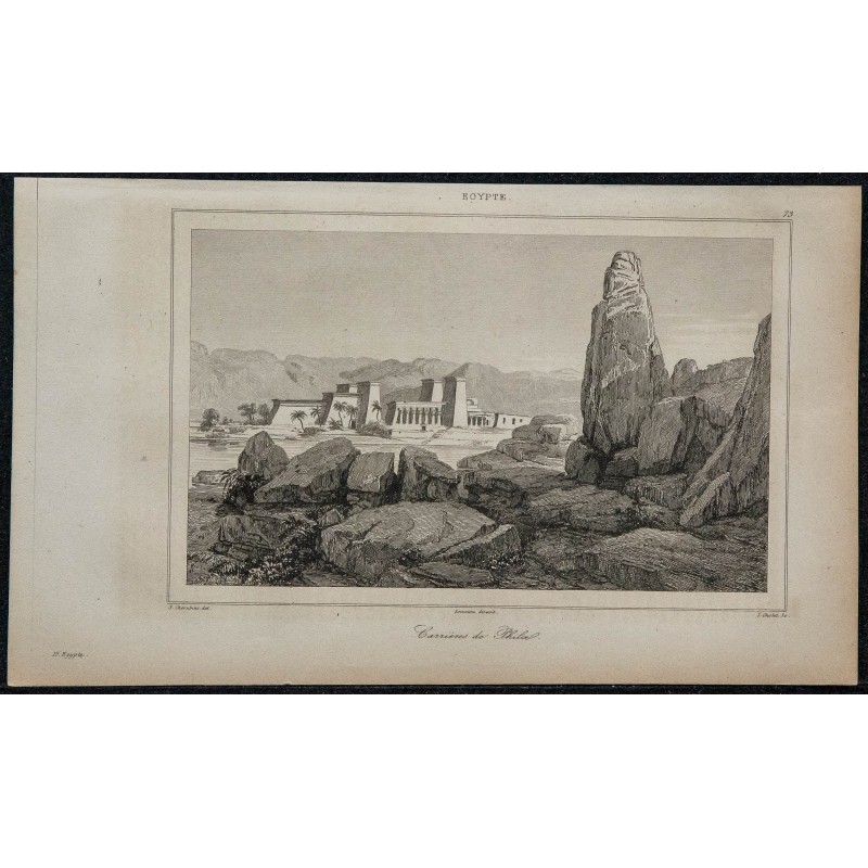 1839 - Carrières et temple de Philae 1839 - Carrières et temple de Philae