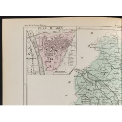 Gravure de 1855 - Carte du département du Lot-et-Garonne - 2