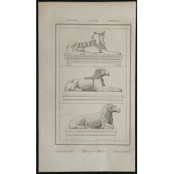 1839 - Sphinx et Béliers égyptiens 