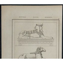 1839 - Sphinx et Béliers égyptiens 