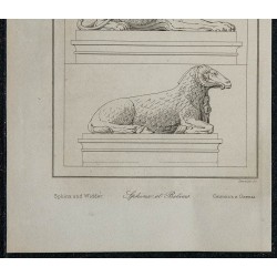 1839 - Sphinx et Béliers égyptiens 