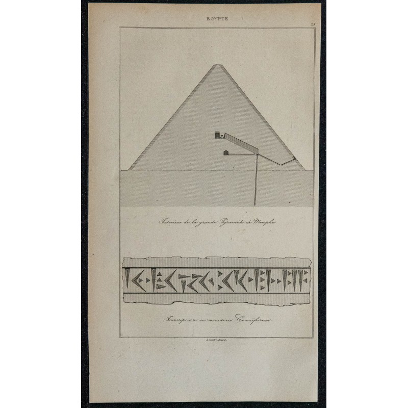 1839 - Plan de la Pyramide de Khéops à Gizeh 1839 - Plan de la Pyramide de Khéops à Gizeh