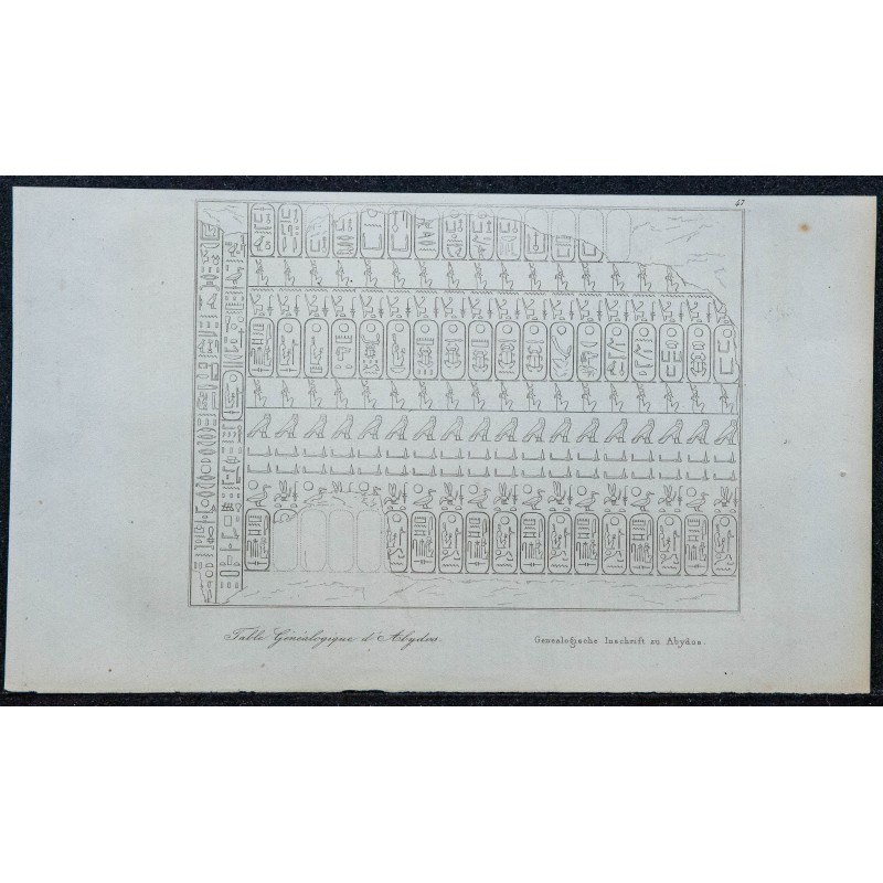 1839 - Table Généalogique d'Abydos 1839 - Table Généalogique d'Abydos