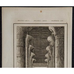 1839 - Intérieur du temple à Medinet Abou 