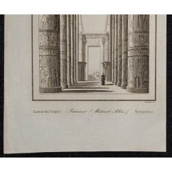 1839 - Intérieur du temple à Medinet Abou 